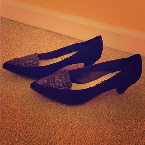 Anne Klein suited kitten heels